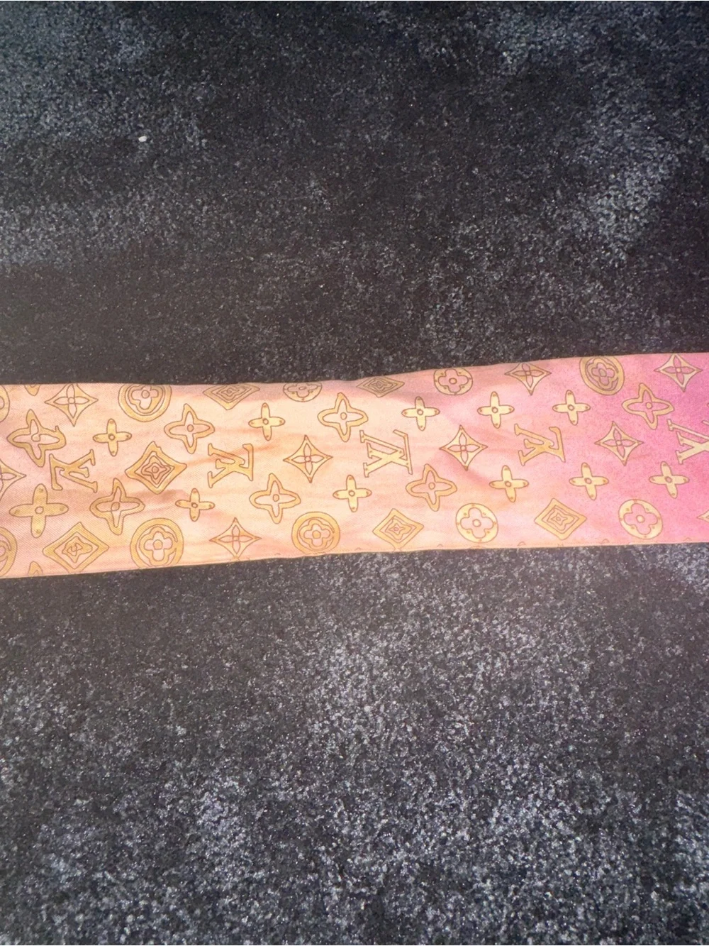 Louis Vuitton Pink to Cream Monogram Bandeau with Blue Trim